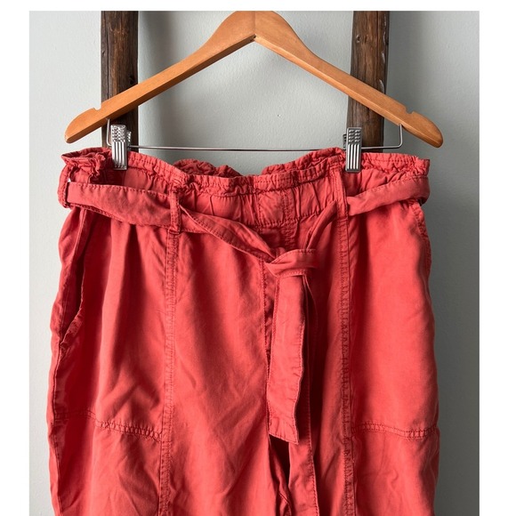 Social Standard By Sanctuary Paper Bag Waist Pants High Rise Coral Size XXL - Picture 4 of 6